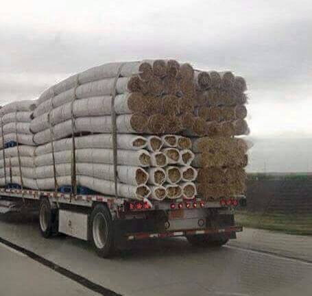Supplies being shipped to a Willie Nelson concert.