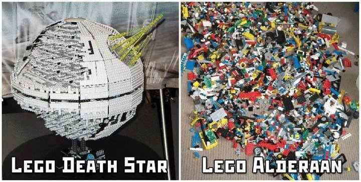 LEGO Starwars Deathstar and Alderaan!