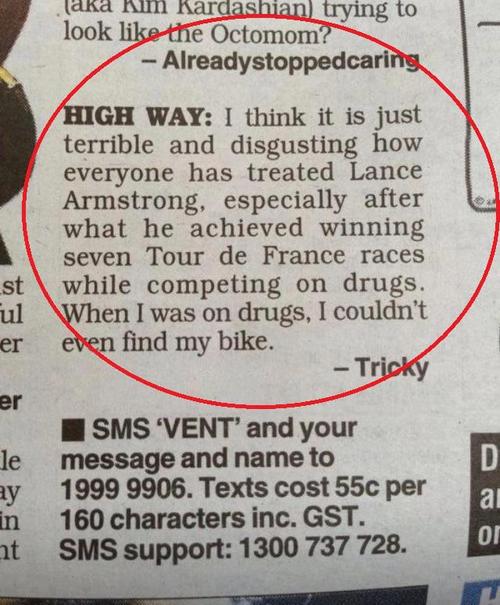 Lance Armstrong on Drugs