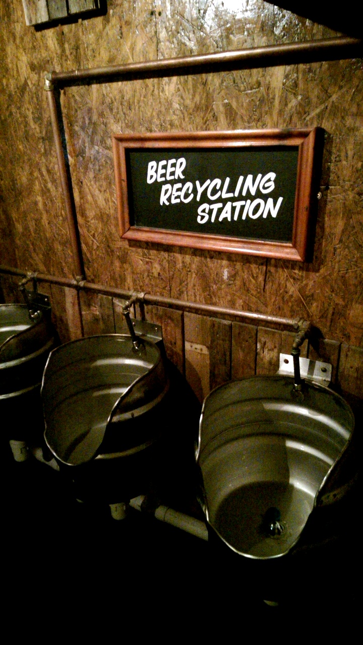 Men's bathroom in a local pub.