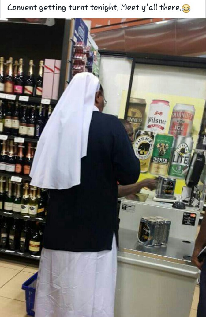 Sunday church party.. Nuns gotta turn up