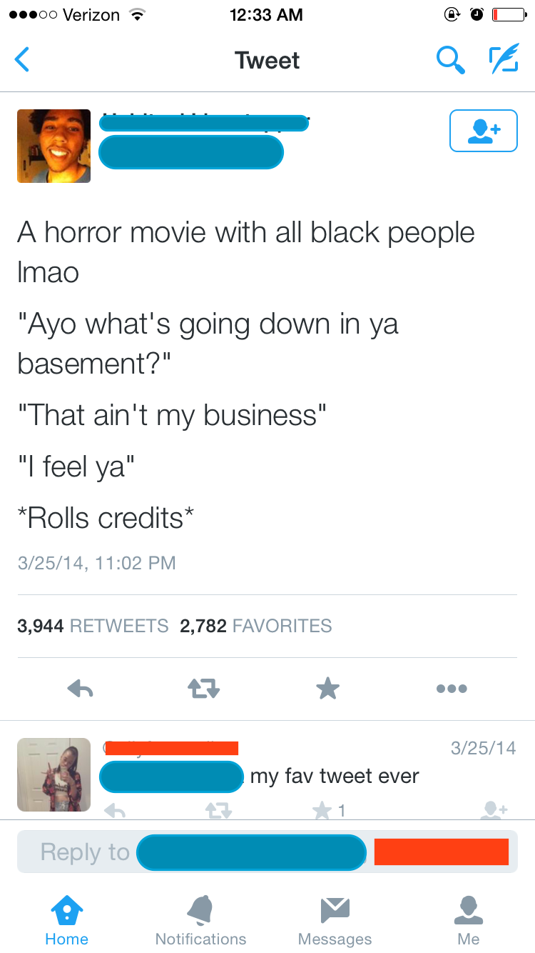 Horror movie with all black people