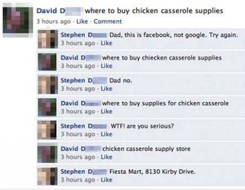 Dad on facebook