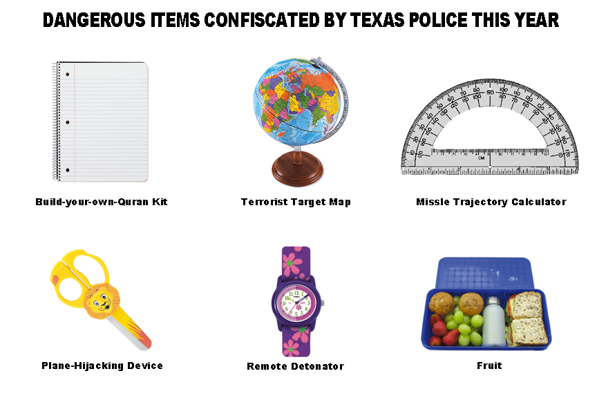 Other items bravely confiscated by Texas police