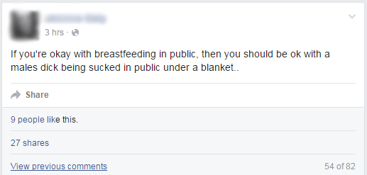 Breastfeeding = Felatio?