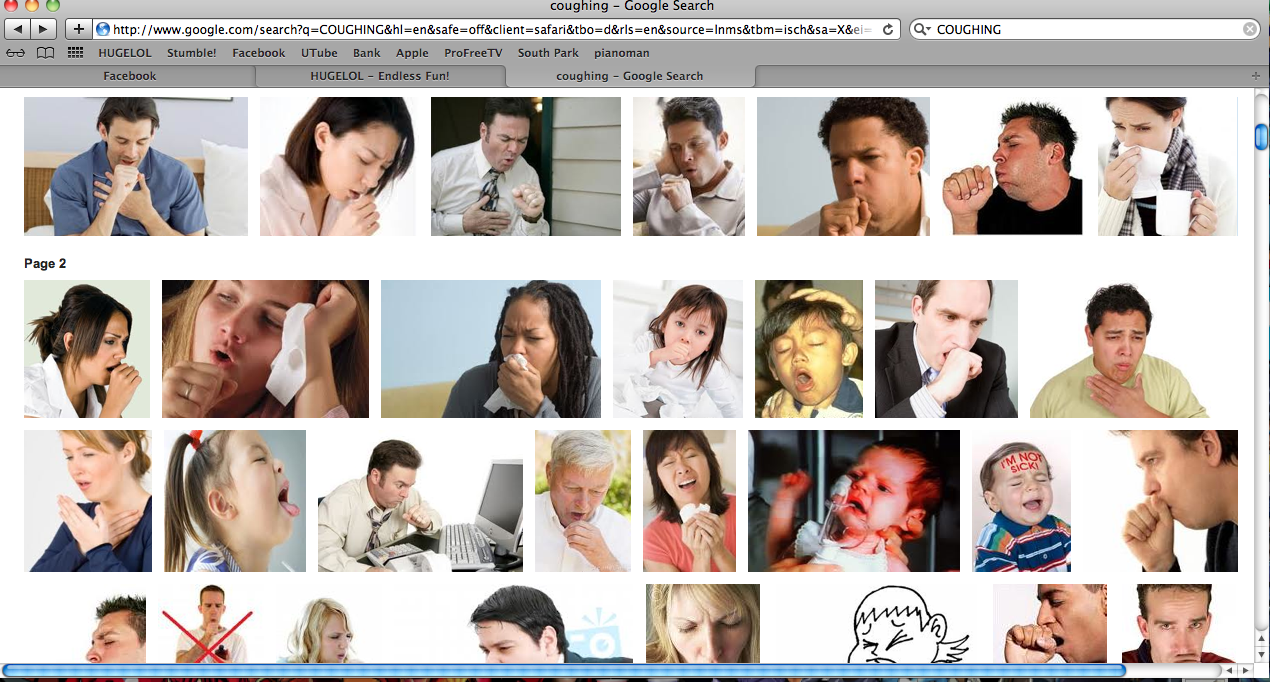 So i googled coughing. DAMN YOU INVISIBLE MAN!
