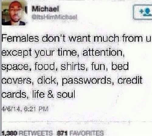 Thats all they want