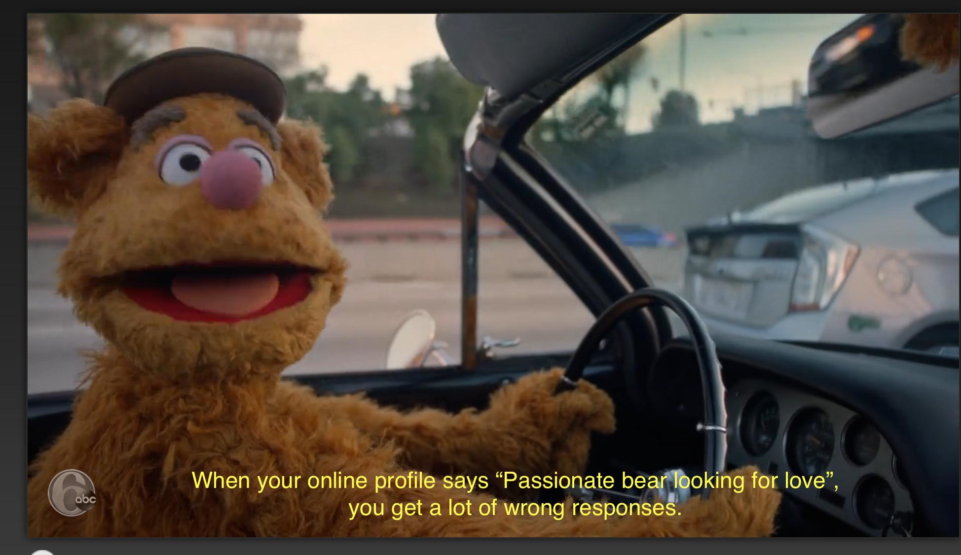 Fozzie Bear has it tough