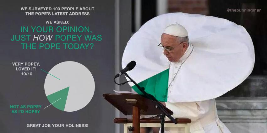 Just how popey was the Pope today?