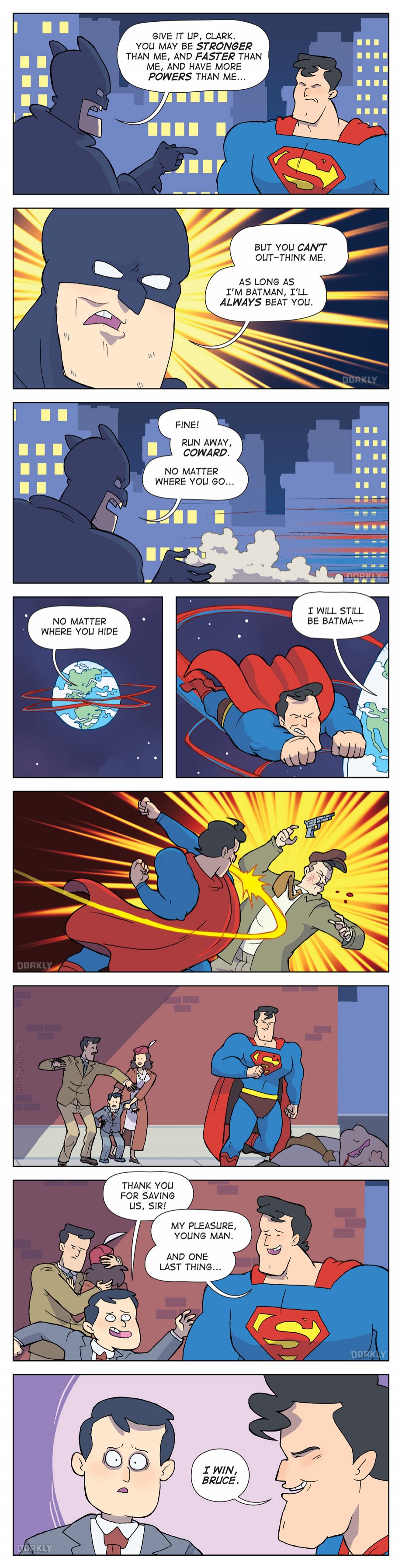 When superman outsmarts batman
