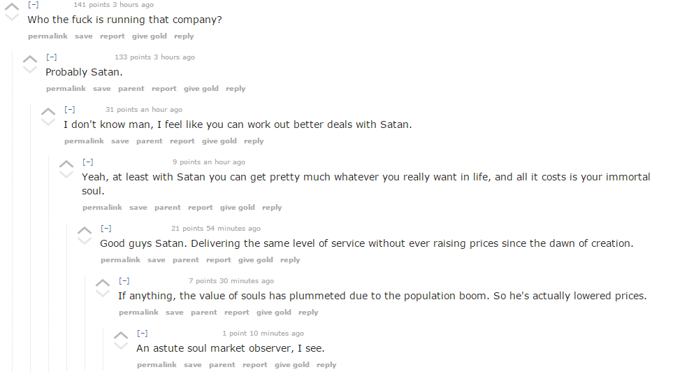 Thread Reaction on Comcast's Newest Data Cap Absurdity Talks About How Satan Has Better Deals