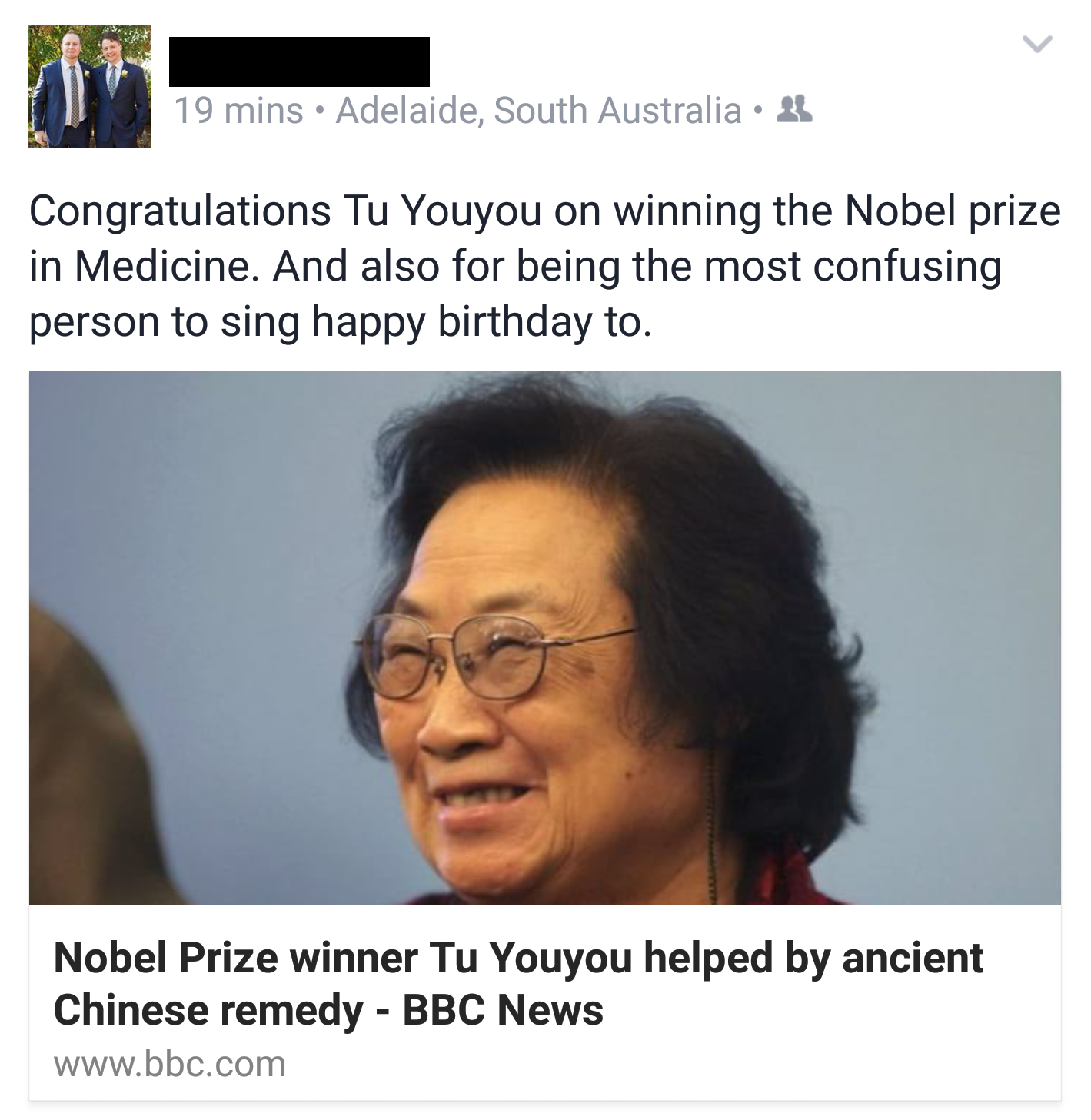 Nobel Prize Winner Tu Youyou