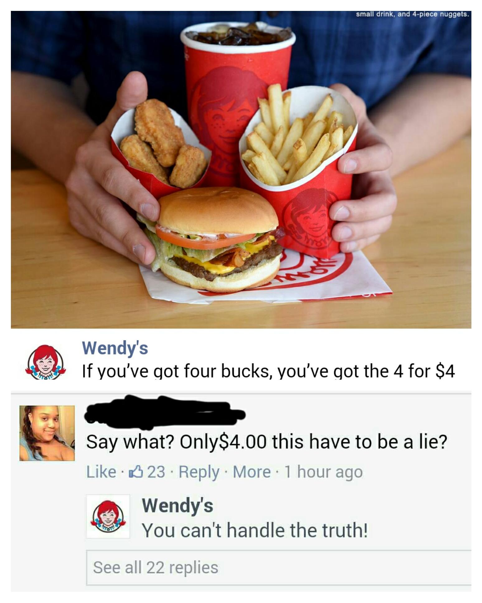 Wendy's out of frosty's because they have no chill