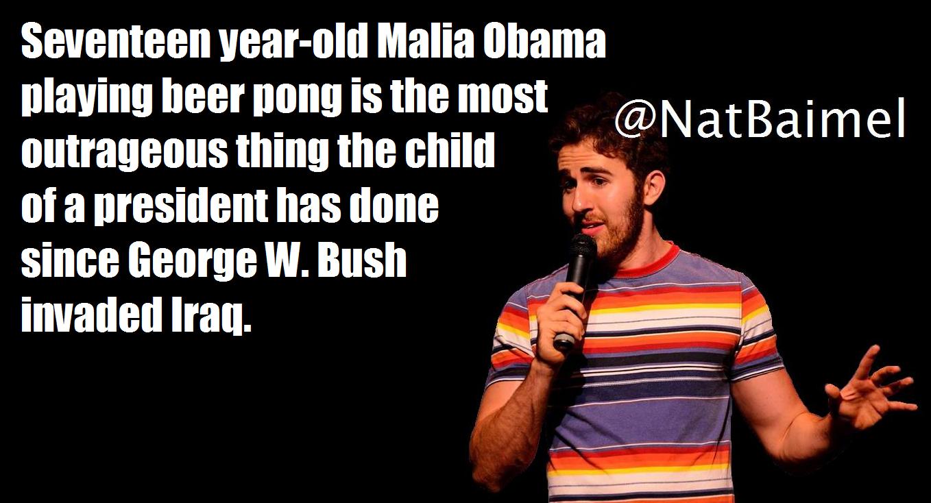 Malia Obama caught playing beer pong