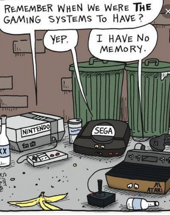 Gaming consoles of days past...