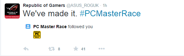 Asus UK seems pretty happy with us right now.