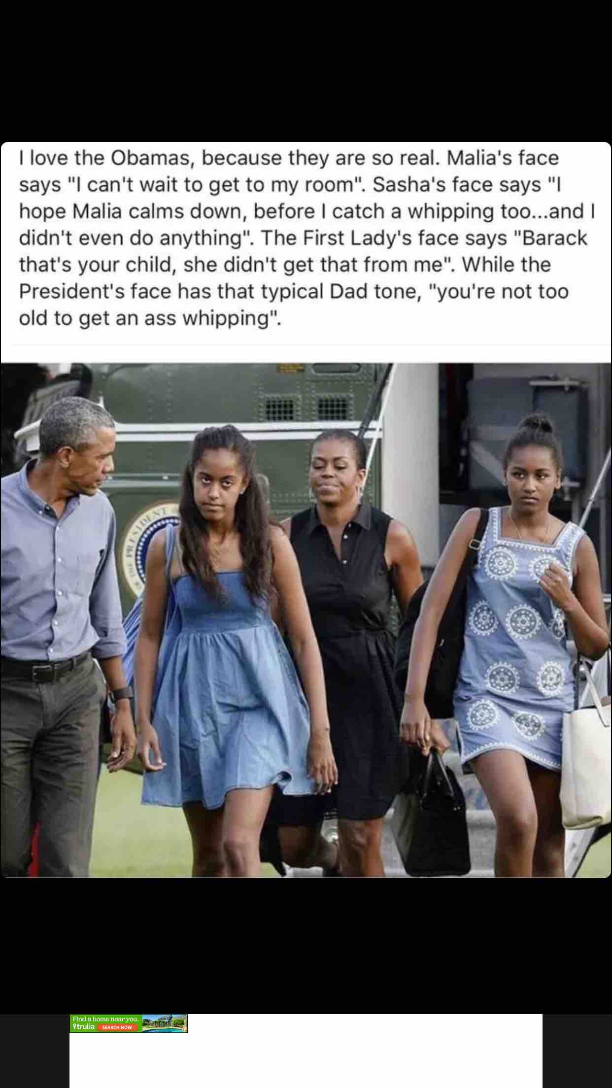 The Obamas are so real.