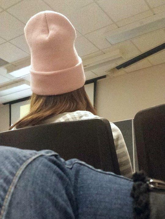 Some dickhead was blocking the screen at a lecture today