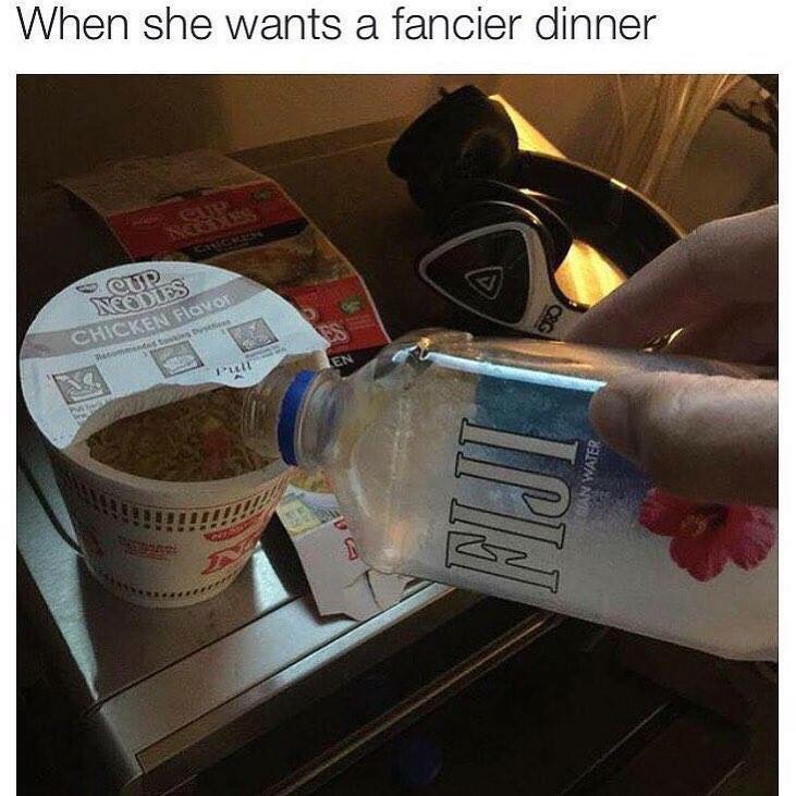 Gotta make dinner before you netflix and chill.