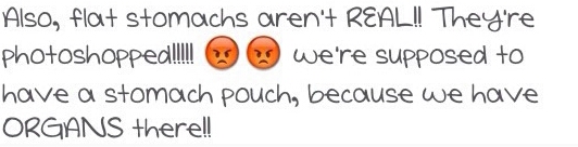 Flat stomachs aren't real!