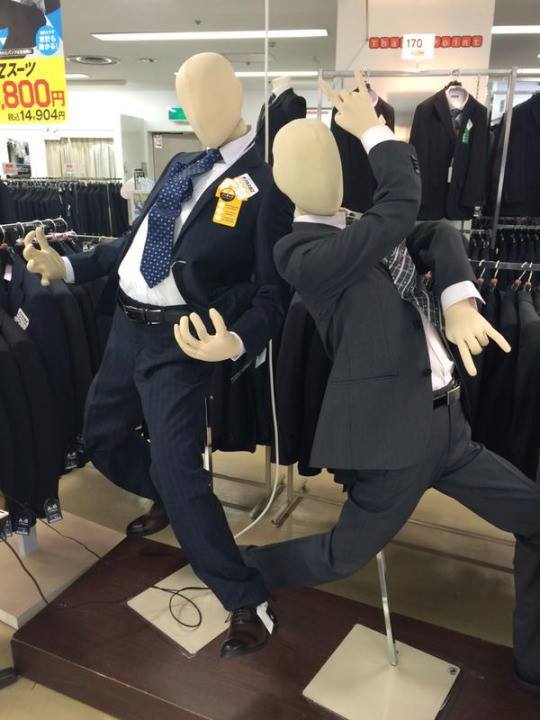 Even Japanese mannequins party harder than me