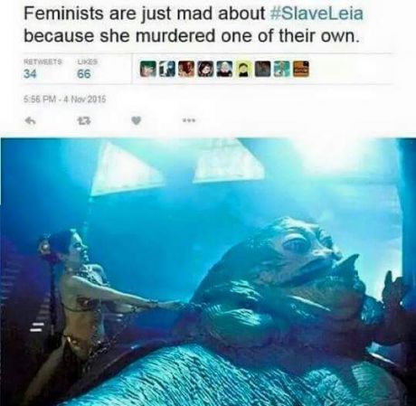 Feminists being mad about #slaveleia