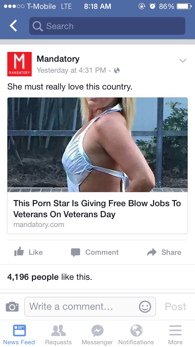 She must really love this country.