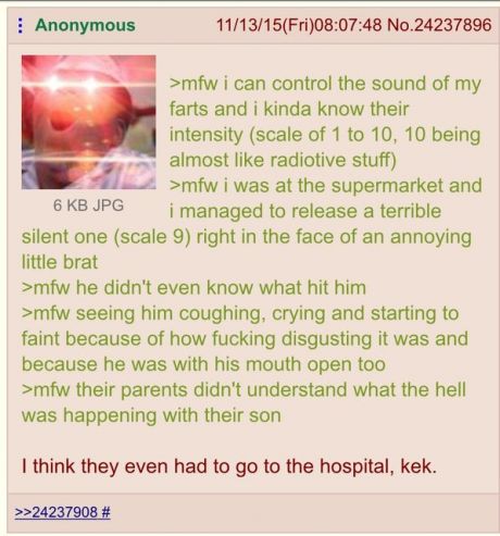 Anon can't control his farts