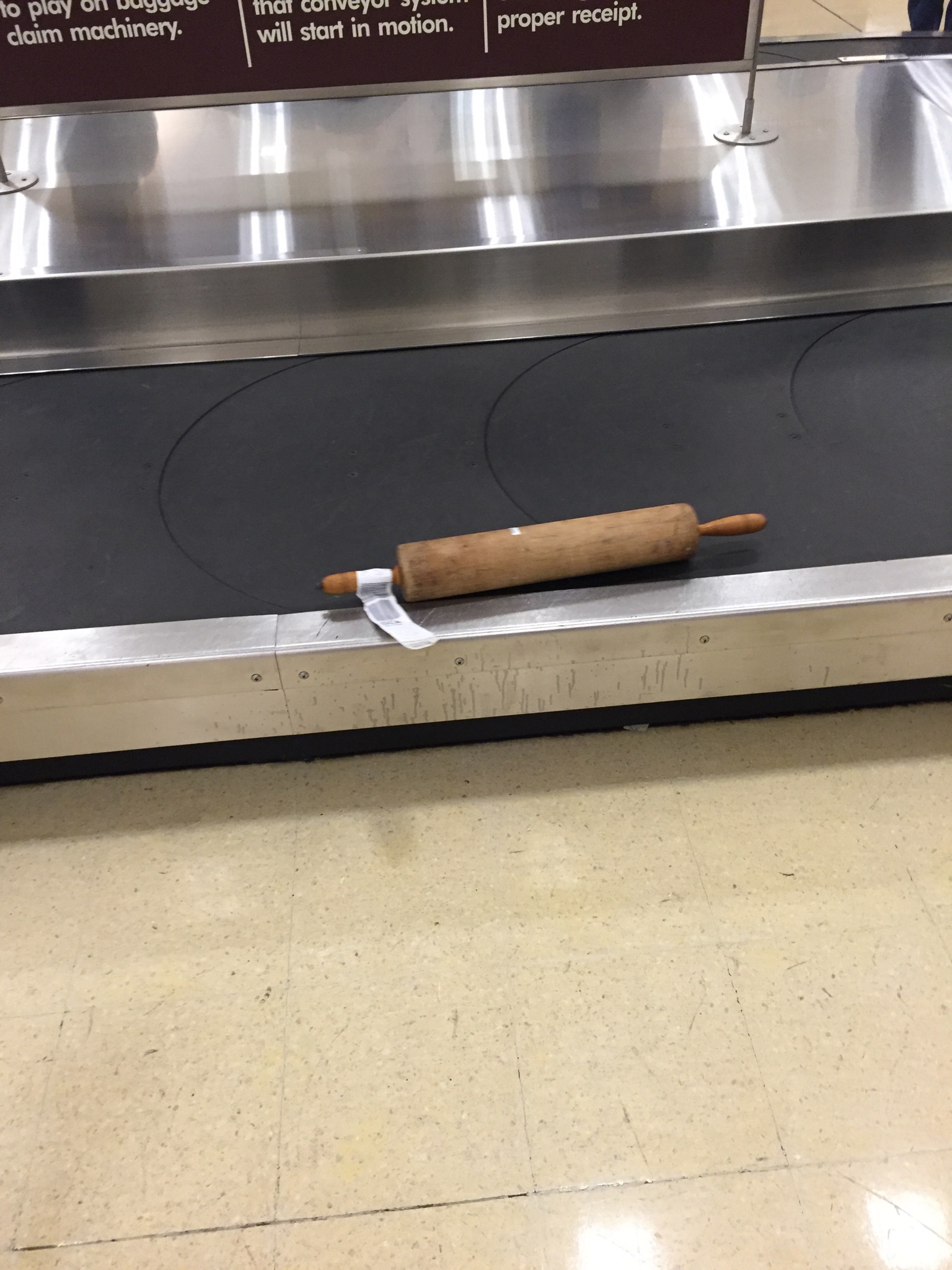 Somebody checked a rolling pin.