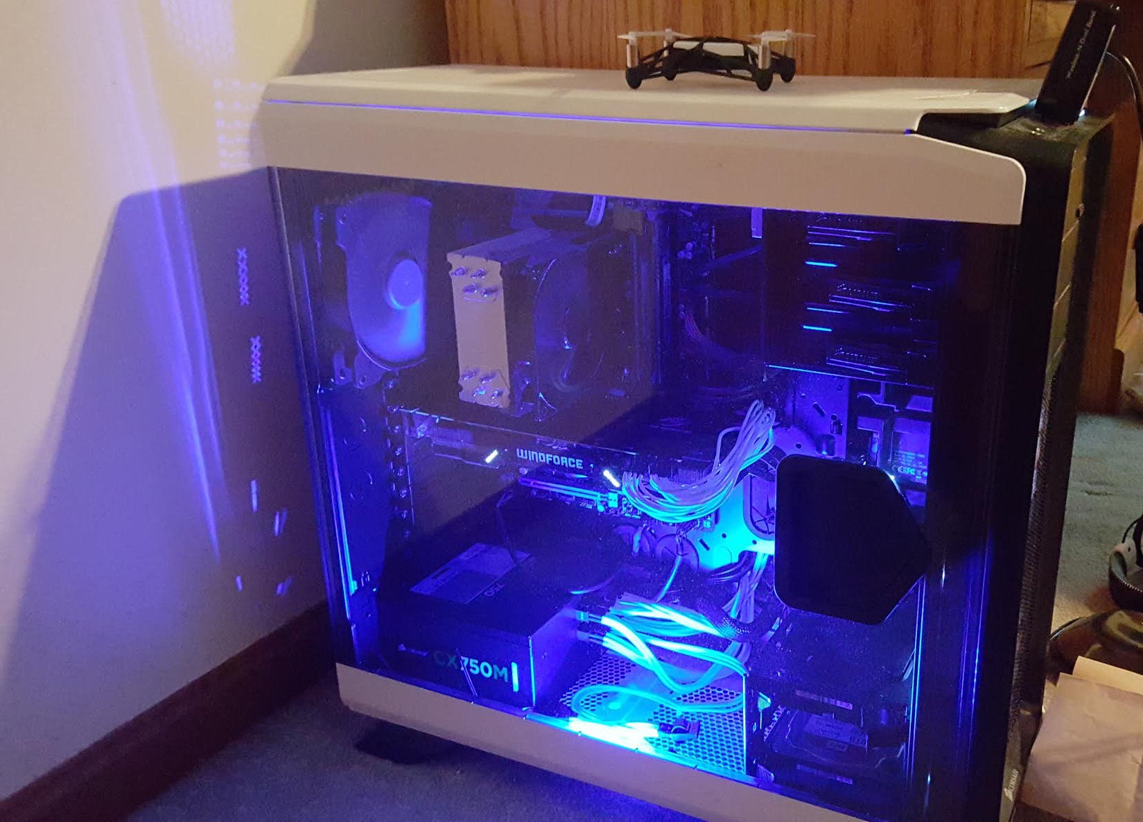 The blue lights make it go faster