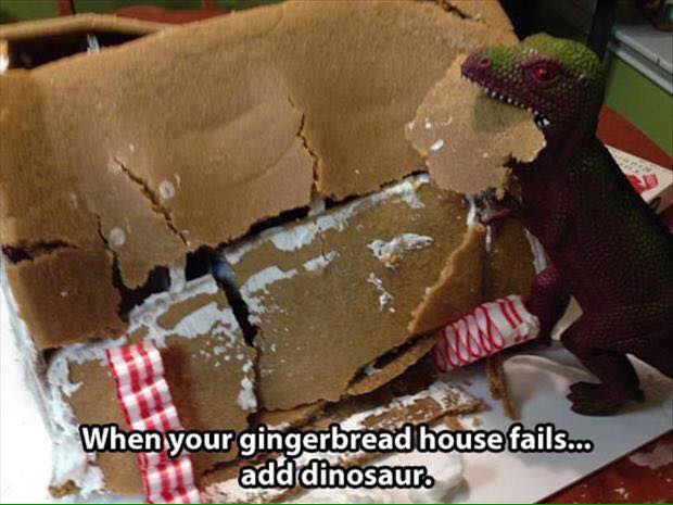 When your gingerbread house fails...