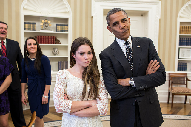 McKayla Maroney and President Barack Obama are Unimpressed
