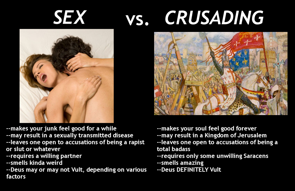 Crusading is my pussy