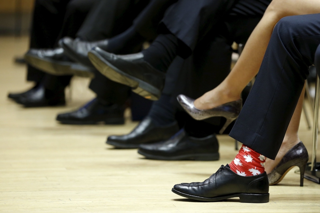 Canada's Prime Minister Justin Trudeau and his socks