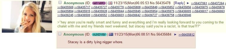 Stacey said you were racist anon