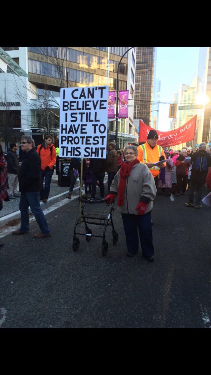 This lady's sign at the Vancouver Climate Change Rally.