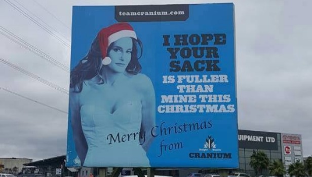 "Controversial" billboard in Auckland, New Zealand