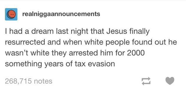 White people will feel betrayed when Jesus returns...