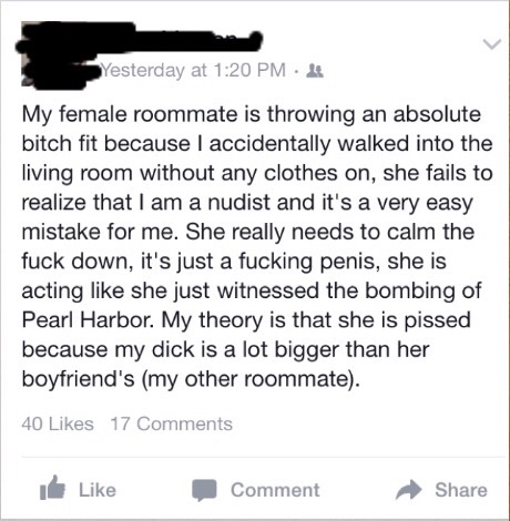I'm sure it has nothing to do with comfort or boundaries