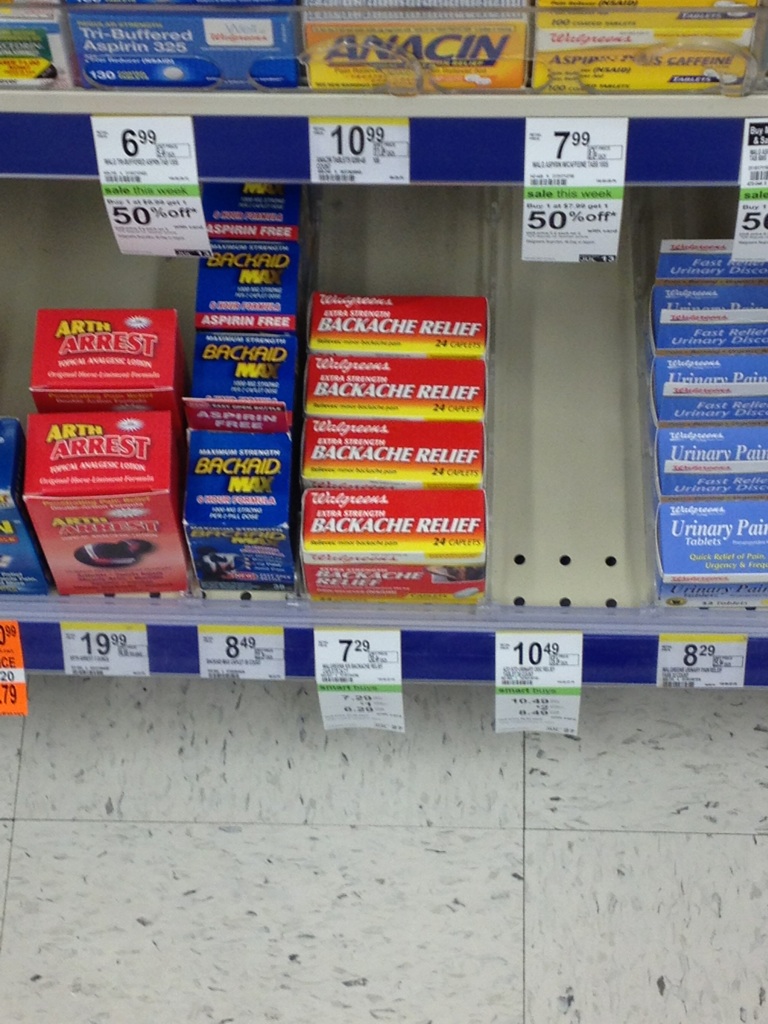 Of course it's on the bottom shelf...