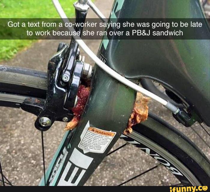 Looks like she's in a bit of a jam.