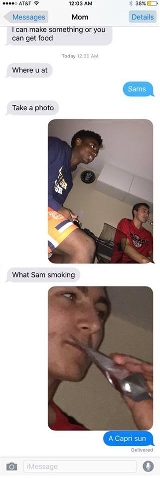 "What's Sam smoking?"