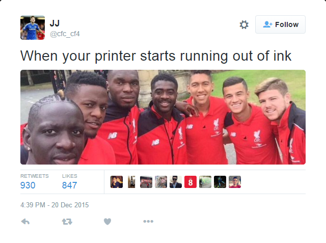 When your printer starts runnin outta ink.