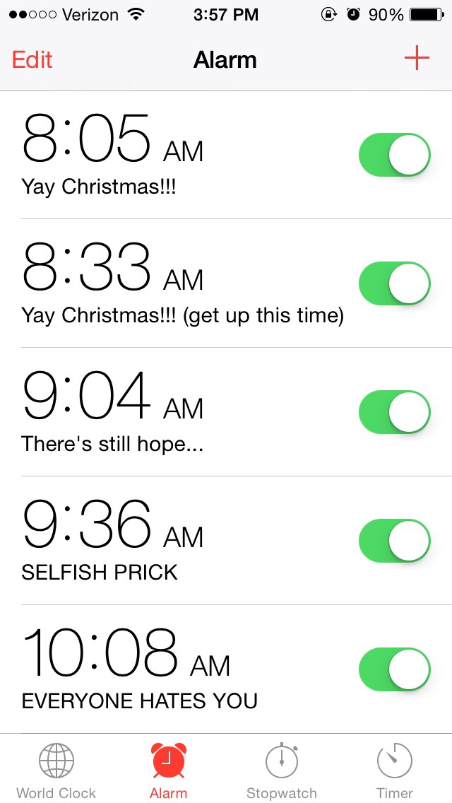 As a 24 year old home for Christmas morning...
