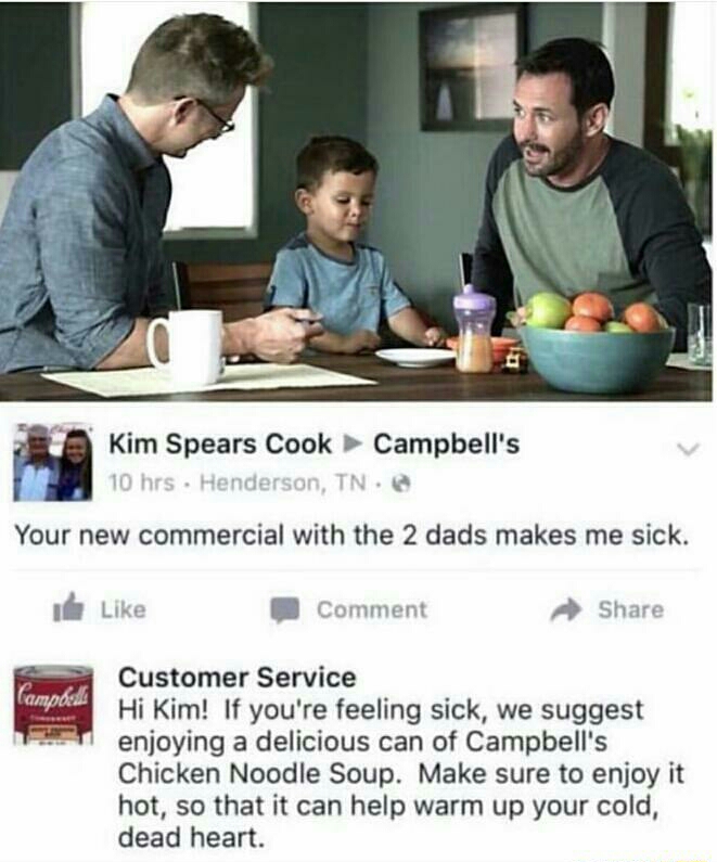 Campbell's being savage