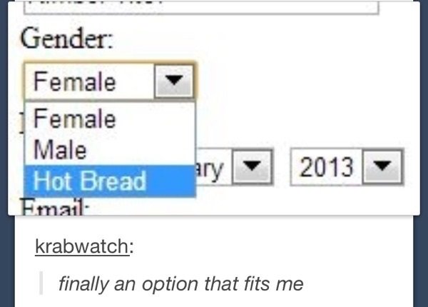Finaly my gender got accepted