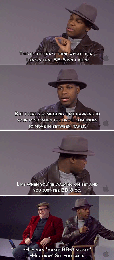 John Boyega on BB-8