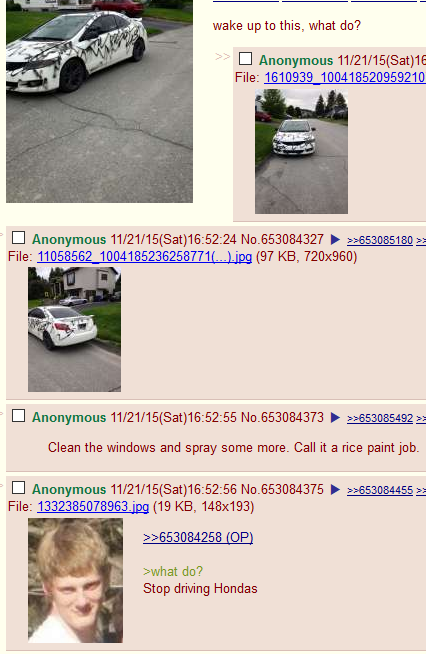anon drives a honda