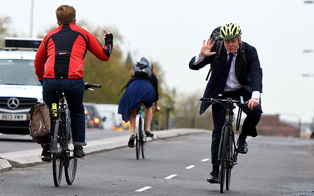 Commuter greets the Mayor of London