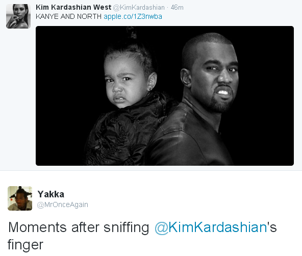 Nobody informed her that today wouldn't be a great day to tweet them two doing the stank face?